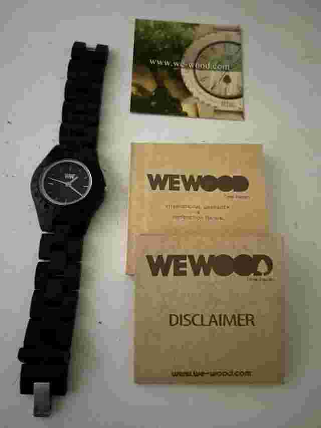 WeWood Wristwatch 100% Natural Wood Quartz Cherry 6.5” Length