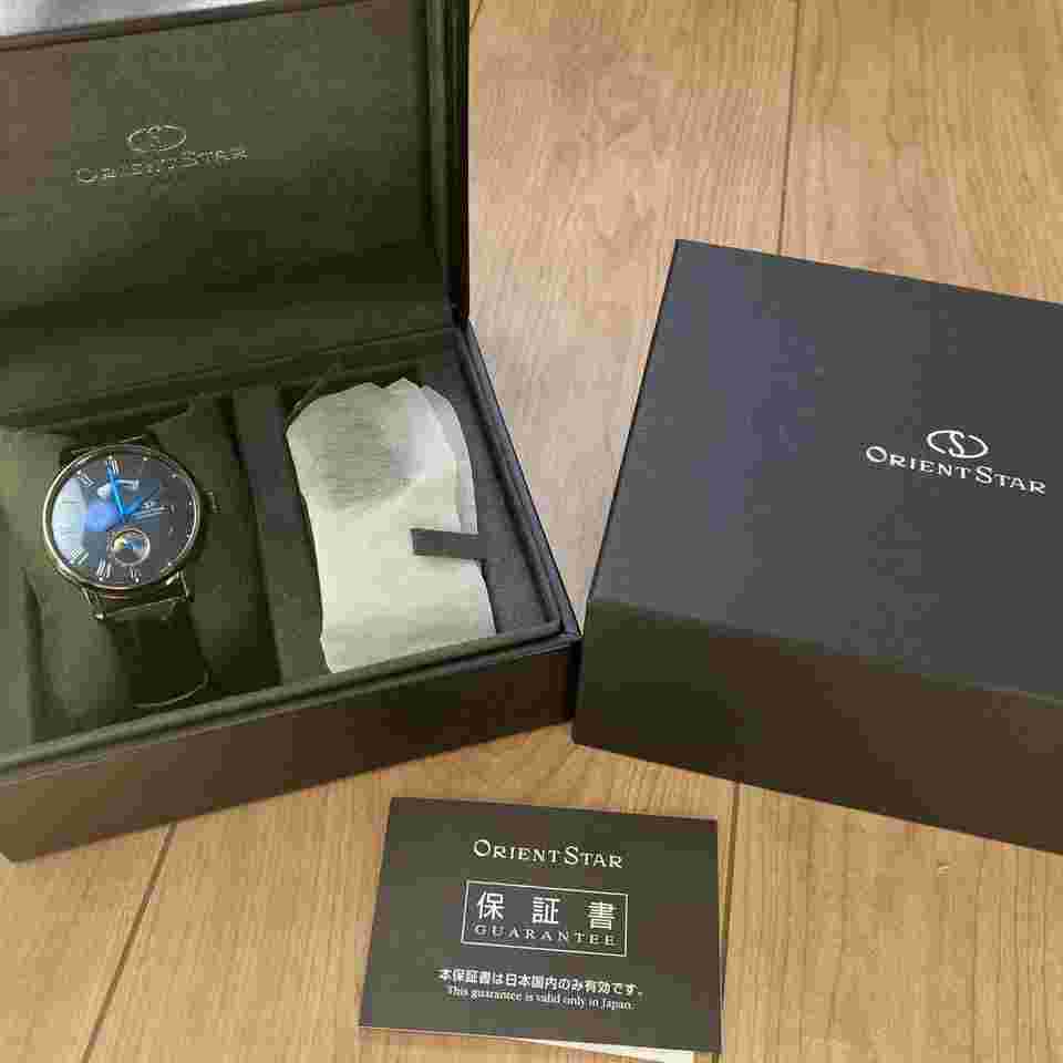 Orient Star M45 Mechanical Moon Phase Watch RK-AY0118L, Used, Leather Strap