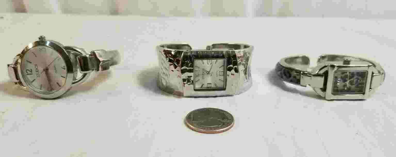 3 Ladies STUDIO Watches Bracelet Style RUN but NEED BATTERIES Watch Lot 19