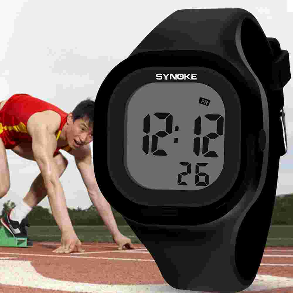 Teen Men Women LED Sports Electronic Date Alarm Rubber Waterproof Digital Watch