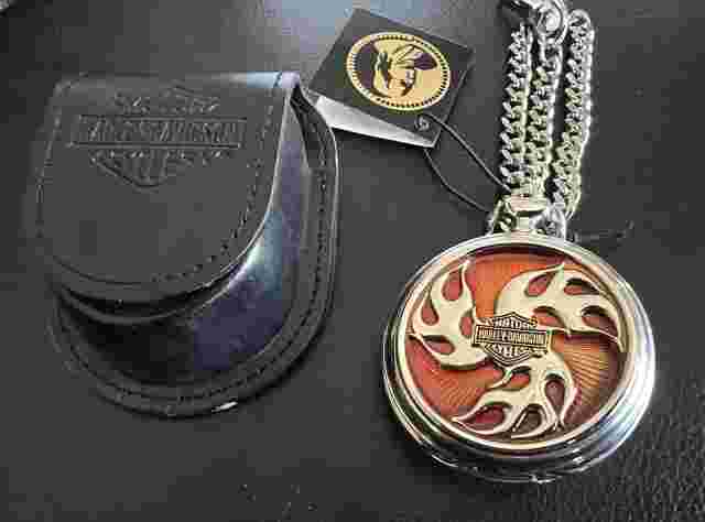 RARE FRANKLIN MINT HARLEY DAVIDSON POCKET WATCH BUNDLE - INFERNO (F146090003)
