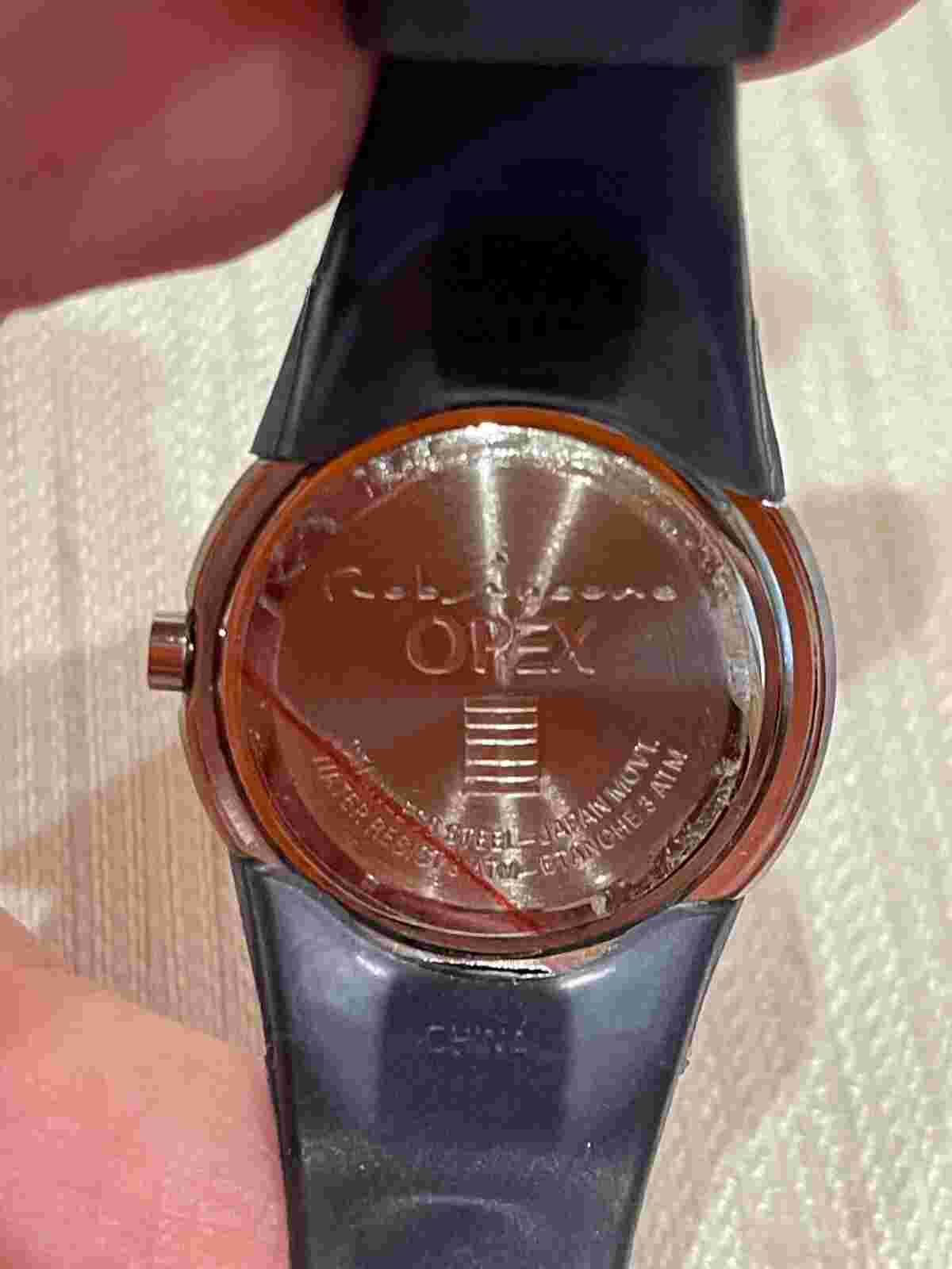 OPEX PARIS WATCH with NAVY SILICONE BAND NWT