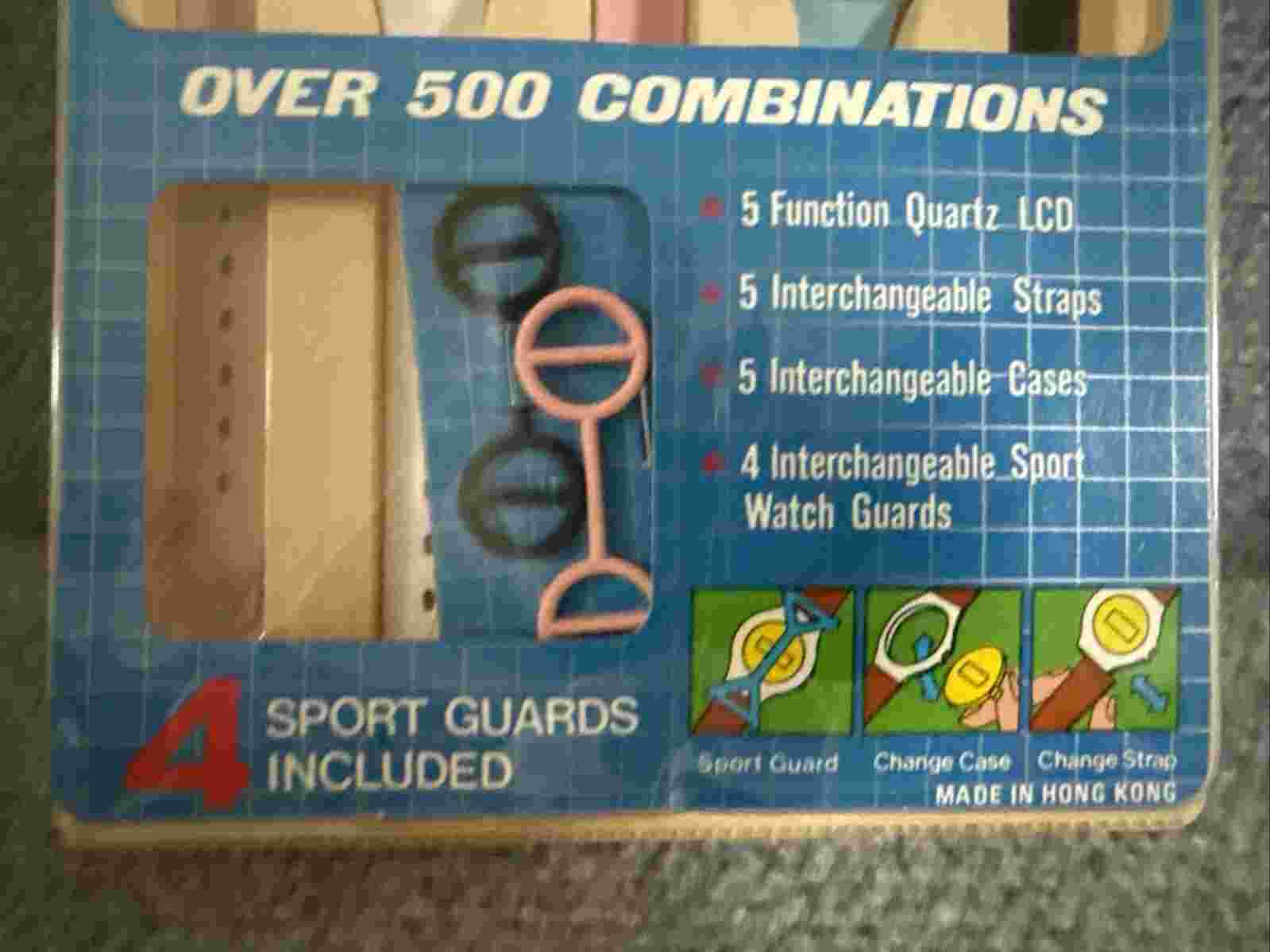 Vintage Medana 500 Color Combo Quartz Sports Wrist Watch Set New Kmart