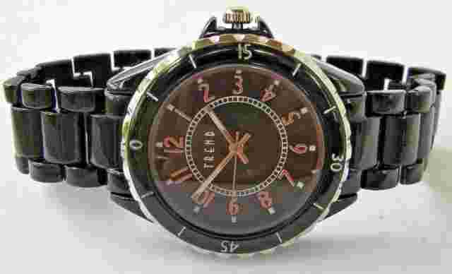 Trendz Quartz Watch with Black IP Bracelet and Case