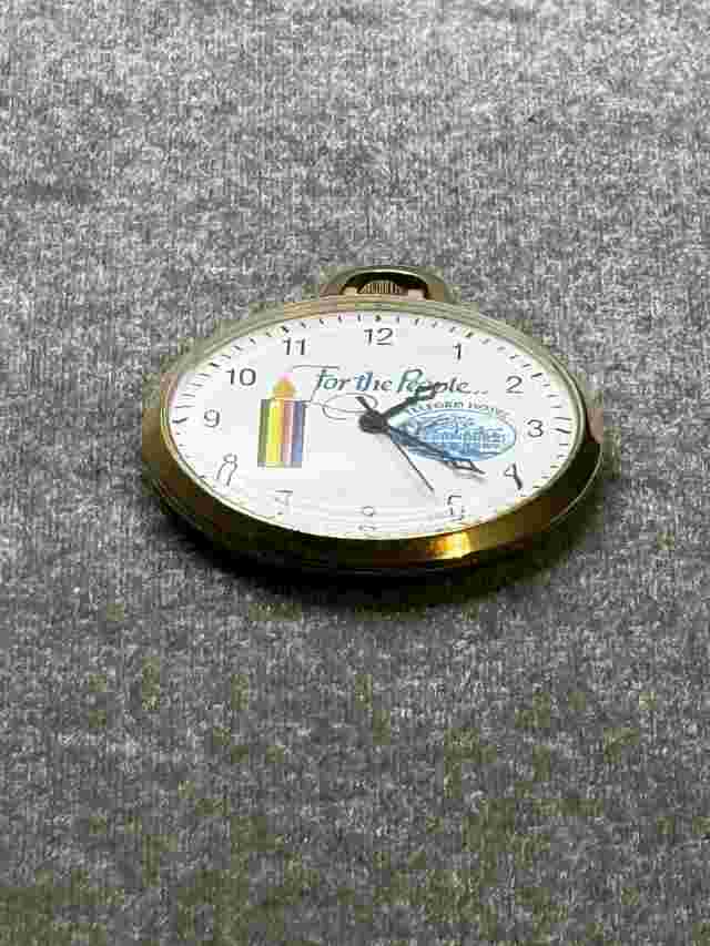 Majestron quartz pocket watch Mens, Eagle, For The People Incomplete