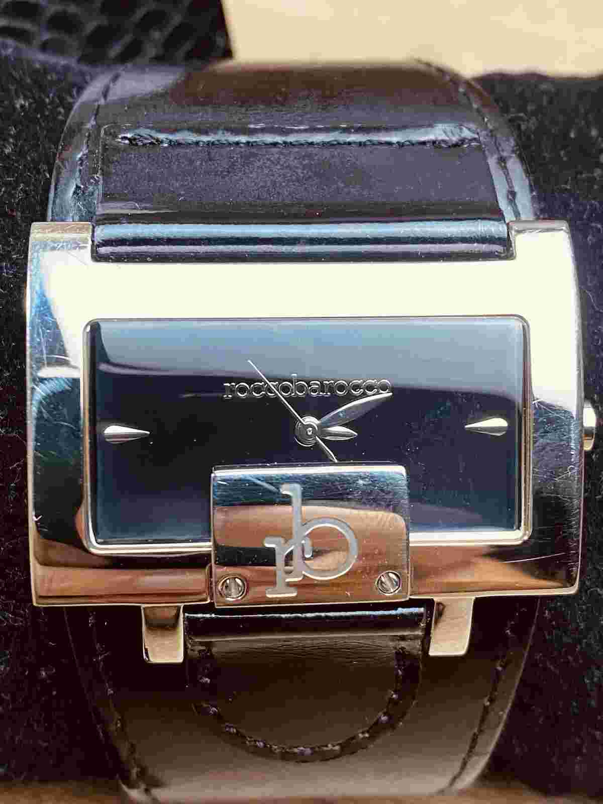 Beautiful vintage Roccobarocco women's watch Black Tone #7202