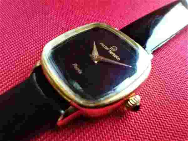 Michel Herbelin Paris Black ETA cal.2512-1 17 jewels Manual 23mm Ladies Vintage
