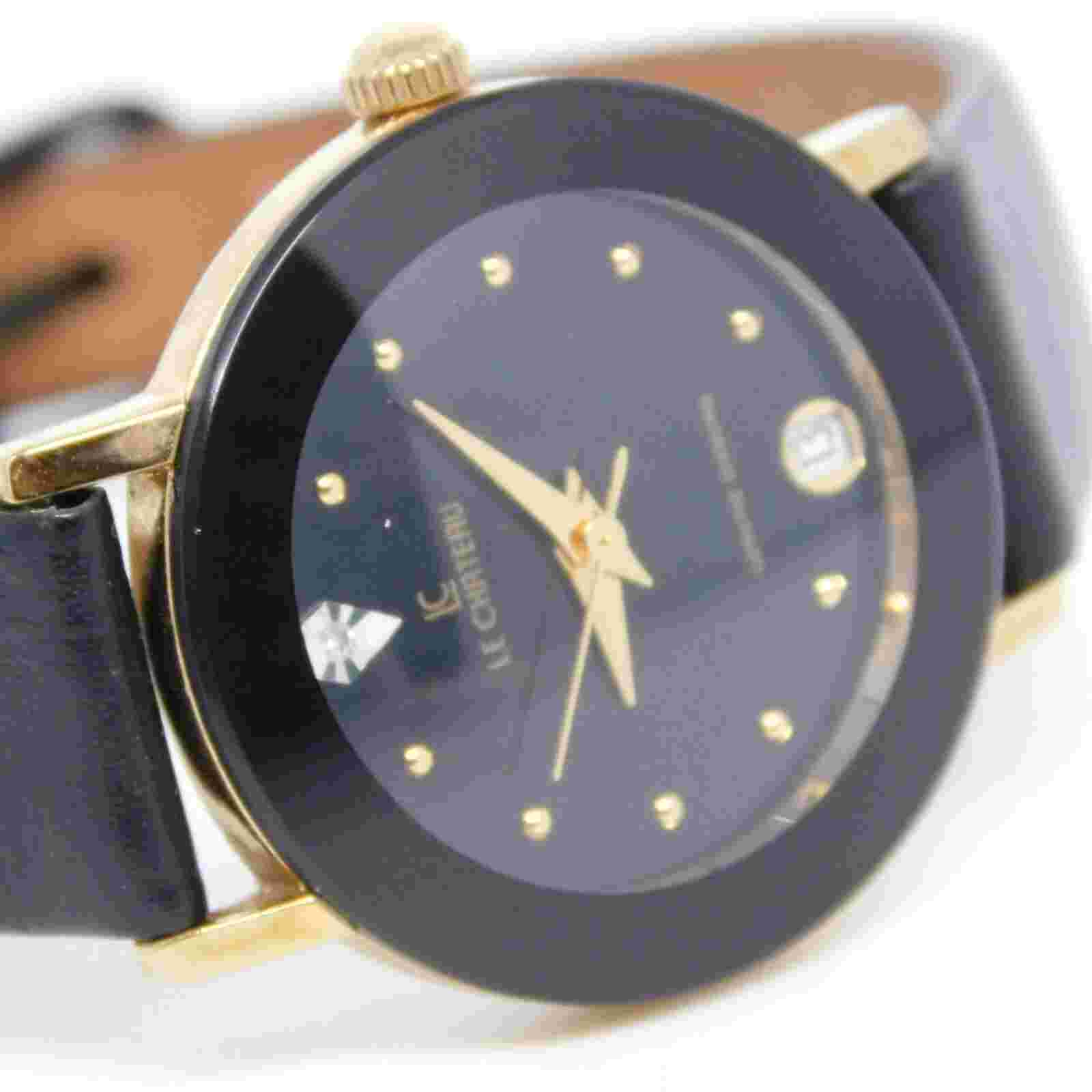 LC LE CHATEAU Genuine Diamond Quartz Analog Women's Watch New Battery