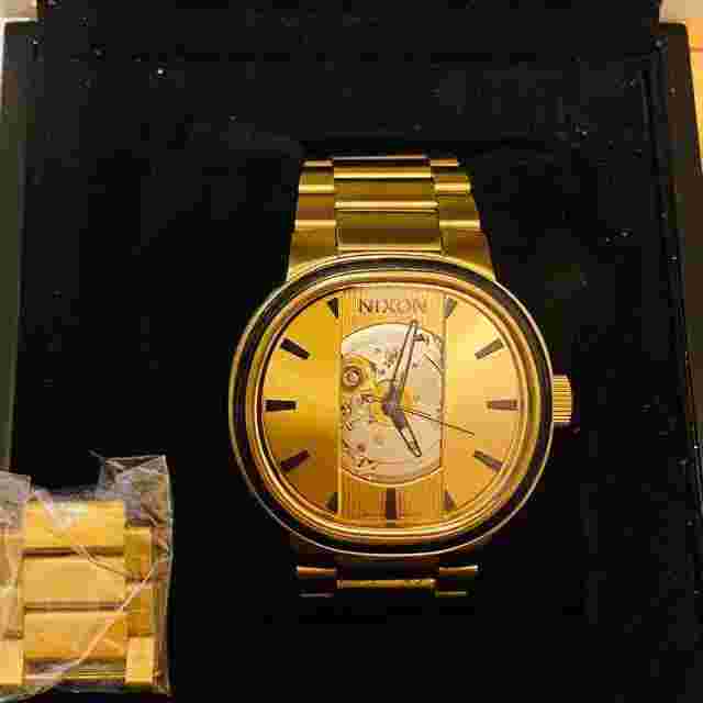 NIXON Capital Automatic Winding Capital / Birth Gold Color For Men's W/B Used