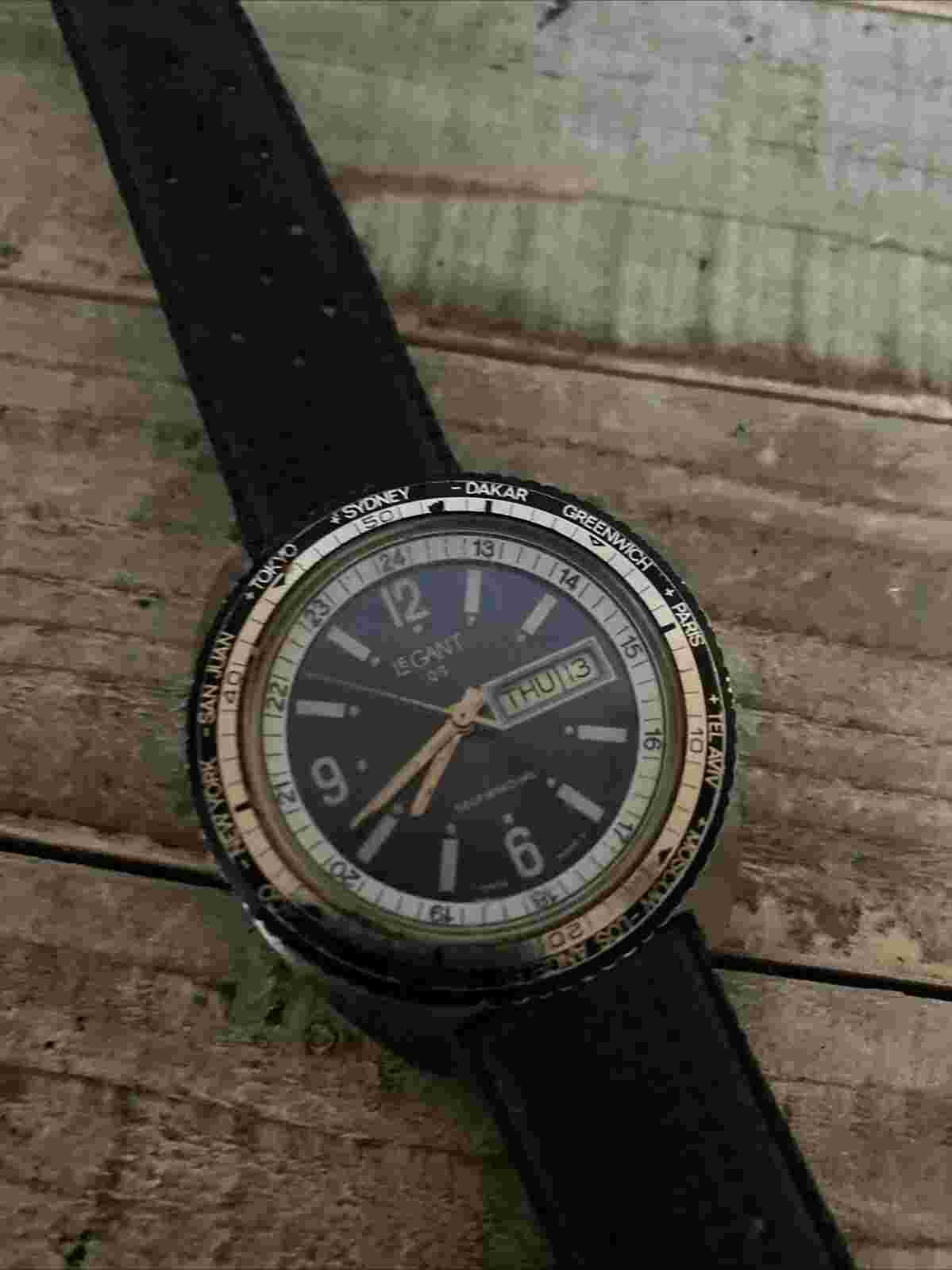 Vintage LeGant QS, World Time Bezel, Automatic, Handwinding
