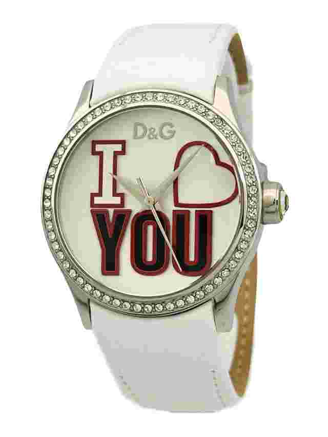 Dolce & Gabbana Women's DW0148 Peek A Boo Stone Bezel , I ❤️ YOU  , watch