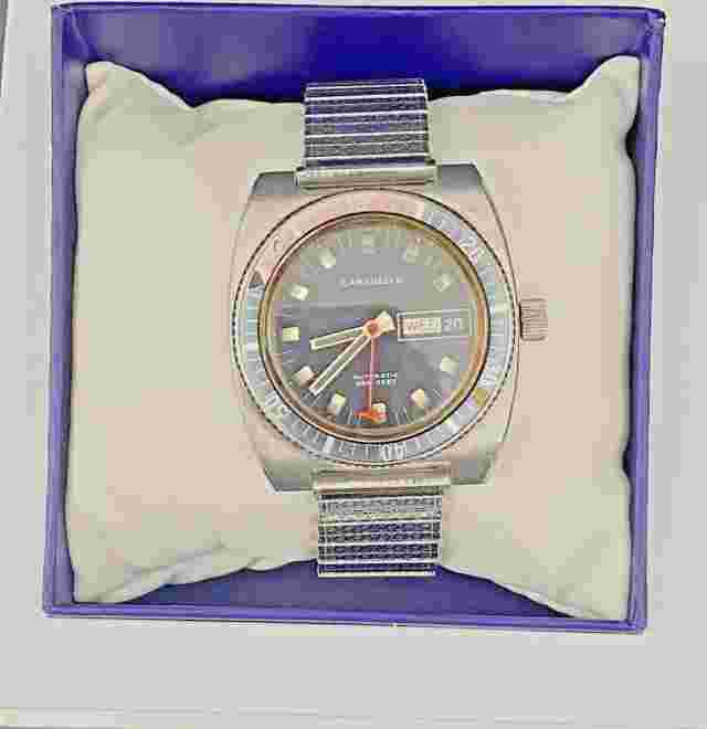 Rare Caravelle, 666 Feet, Pepsi Dial, Diver's watch, W/ Red Jet Second Hand