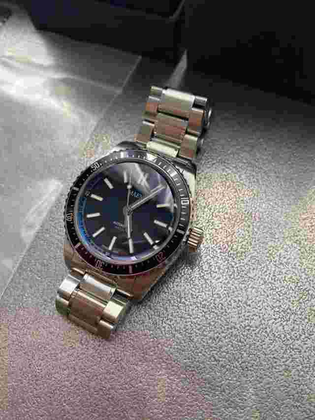 MAEN WATCH micro brand MAEN Hudson 38 No Date Blue Dial Used Japan
