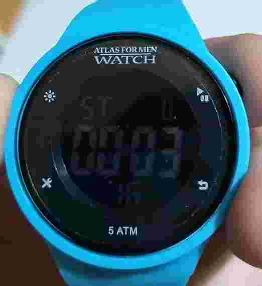 ATLAS water Resistant 30m Depth. Light .Stopwatch.alarm.date/Time.watch..
