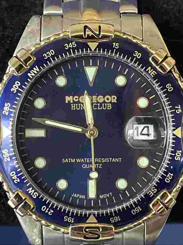 Men's McGregor Hunt Club Two Tone Silver & Gold Watch - New Battery