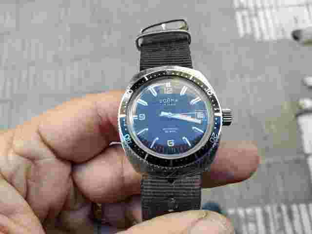 DOGMA DIVER AUTOMATIC 20 ATM FELSA 4007N SAME MOVEMENT HEUER AQUASTAR WORKING OK