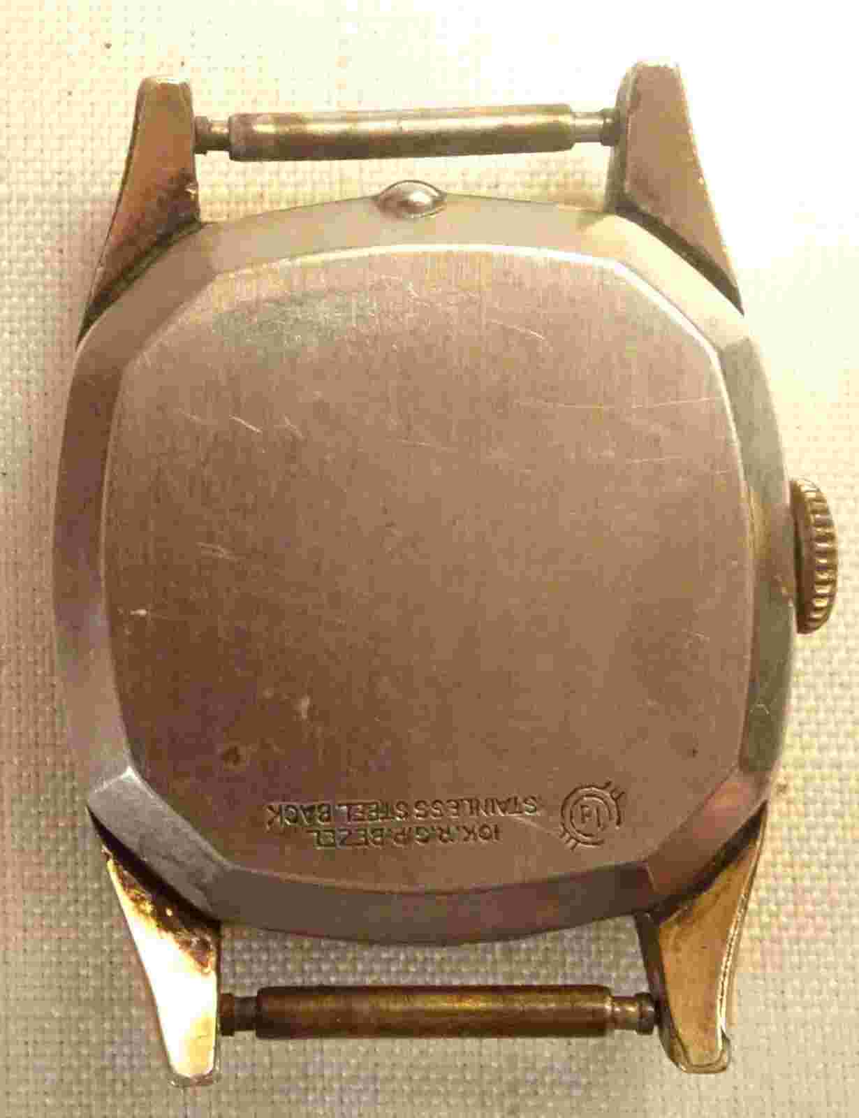 Antique Newport Swiss Wristwatch 17J Men's Parts or Repair Rolled Gold