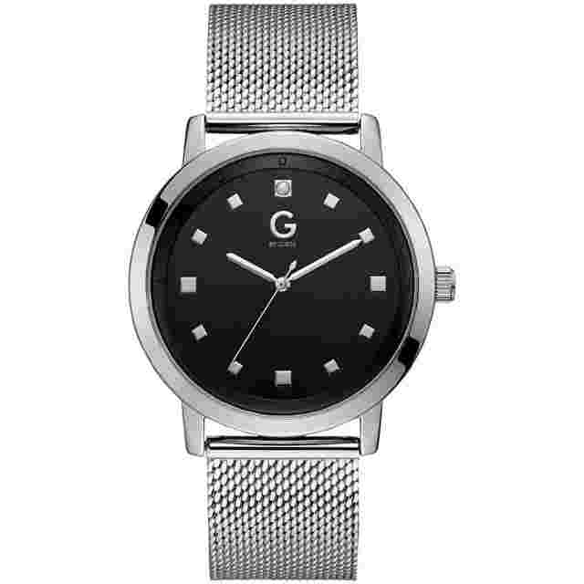 GUESS by GBG Los Angeles MEN'S MESH BELT STINLESS STEEL WATCH