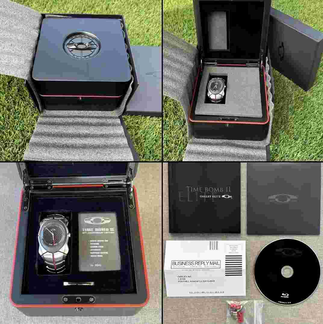 Oakley "Elite" Time Bomb II 10th Anniversary Edition Watch in Case w/Manual, DVD