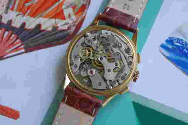 Vintage Nicolet Geneve Swiss Landeron 248 Chronograph Men's Watch 17 Jewels