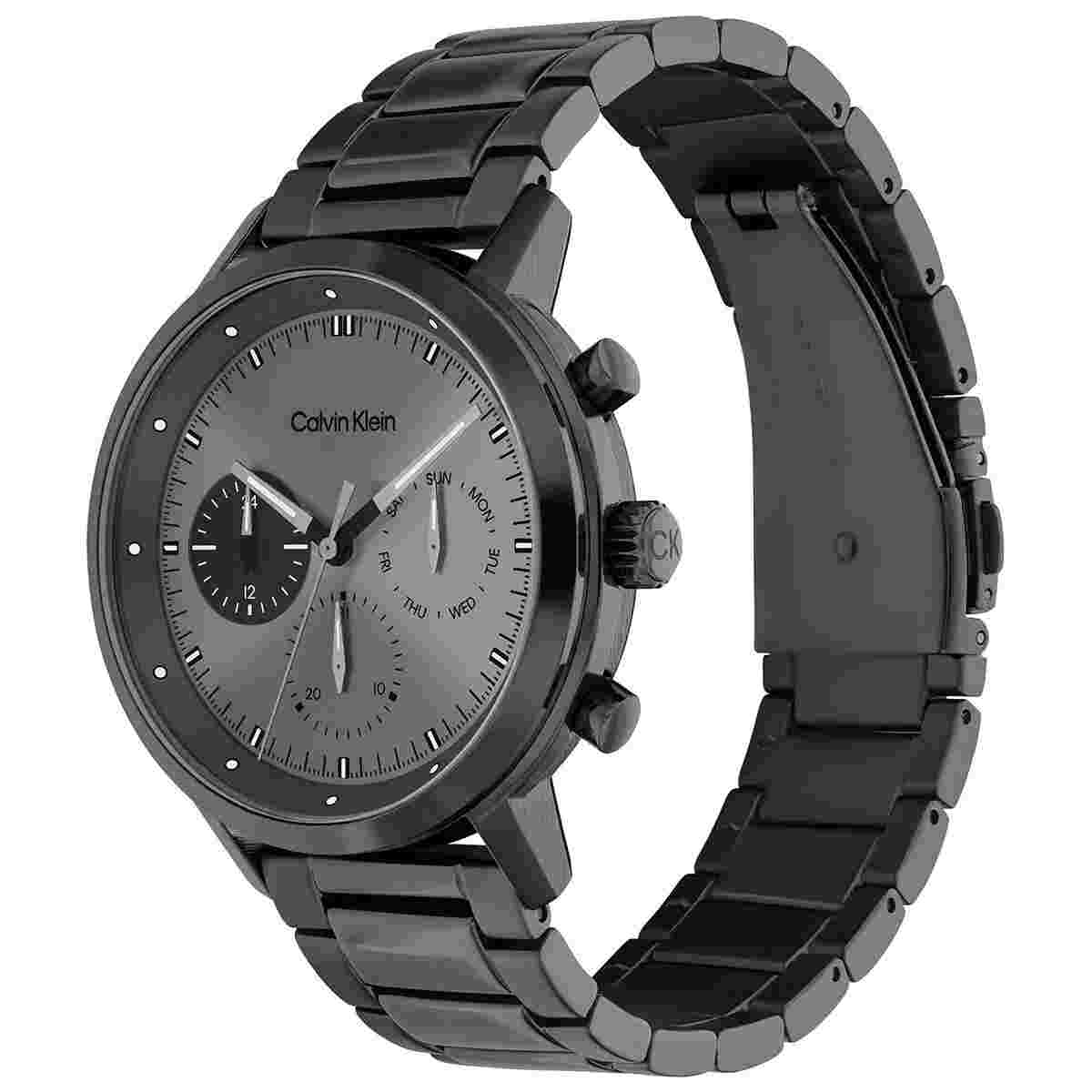 Mens Wristwatch CK CALVIN KLEIN ARCHITECTURAL 25200062 Multifunction Steel Black