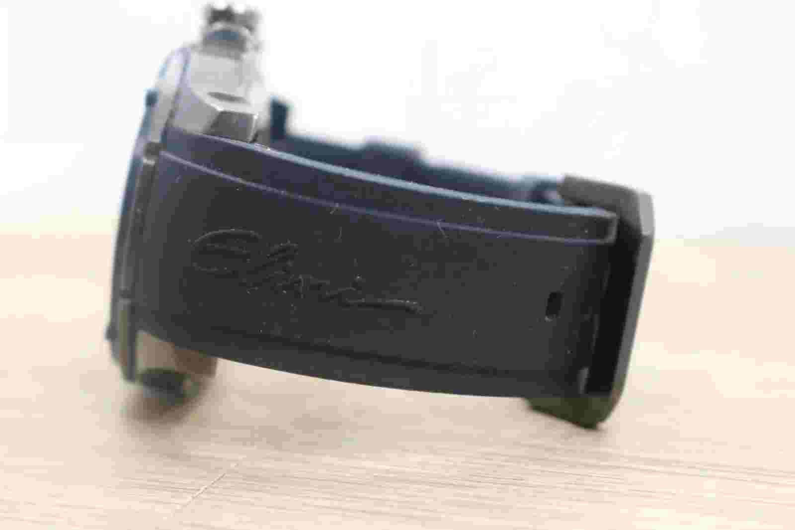 Elini Barokas Men's 10196-BB-01 Artisan SILVER Textured Dial BLACK Silicone R2