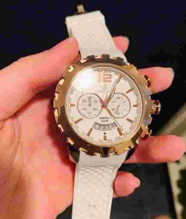 CAPRI WATCH Wristwatch with shopping bag, box and instruction manual, white