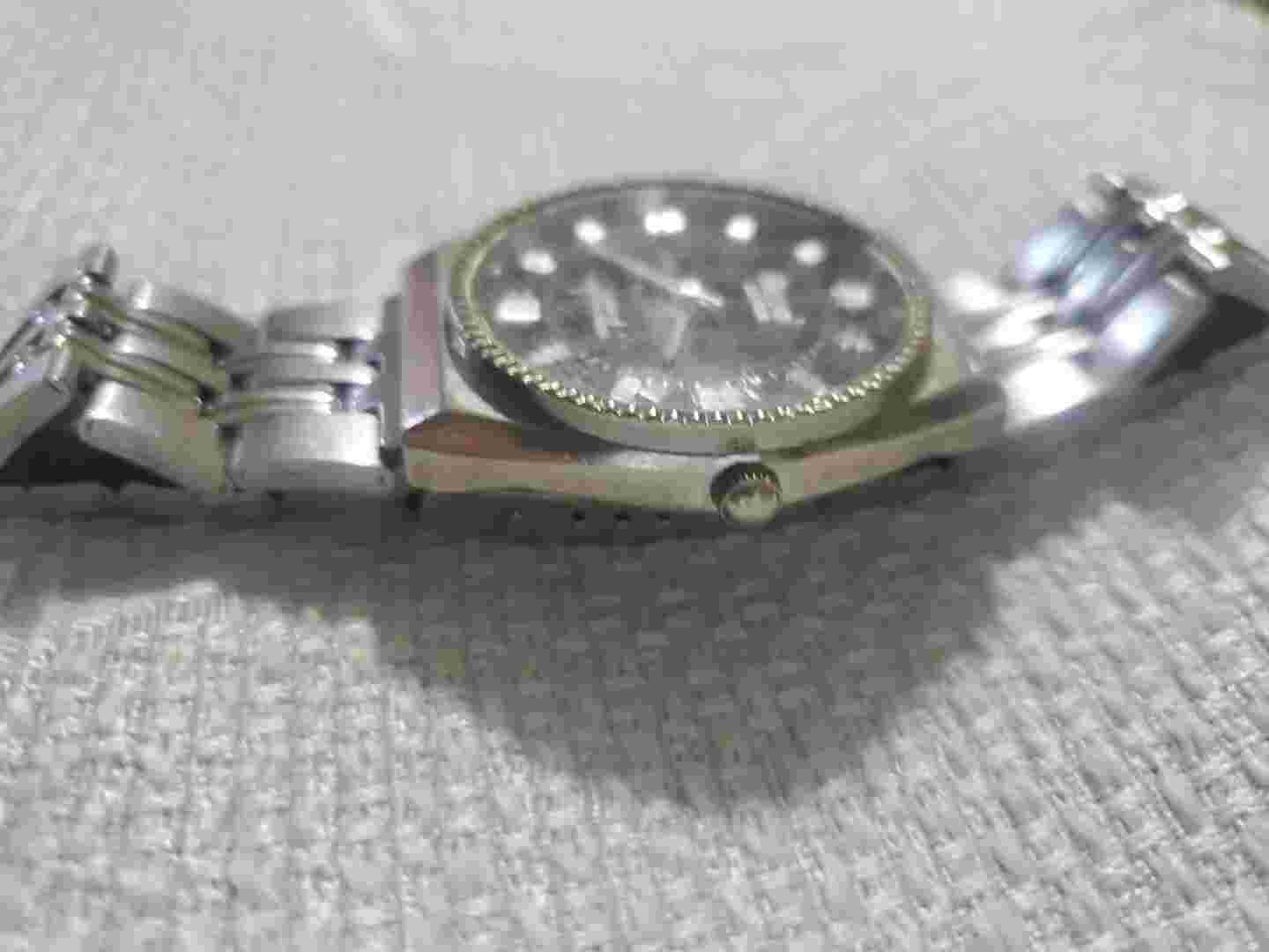 Acuet Japan Men's Watch With Black On Black Checkerboard Like Pattern On Face