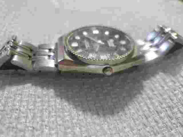 Acuet Japan Men's Watch With Black On Black Checkerboard Like Pattern On Face