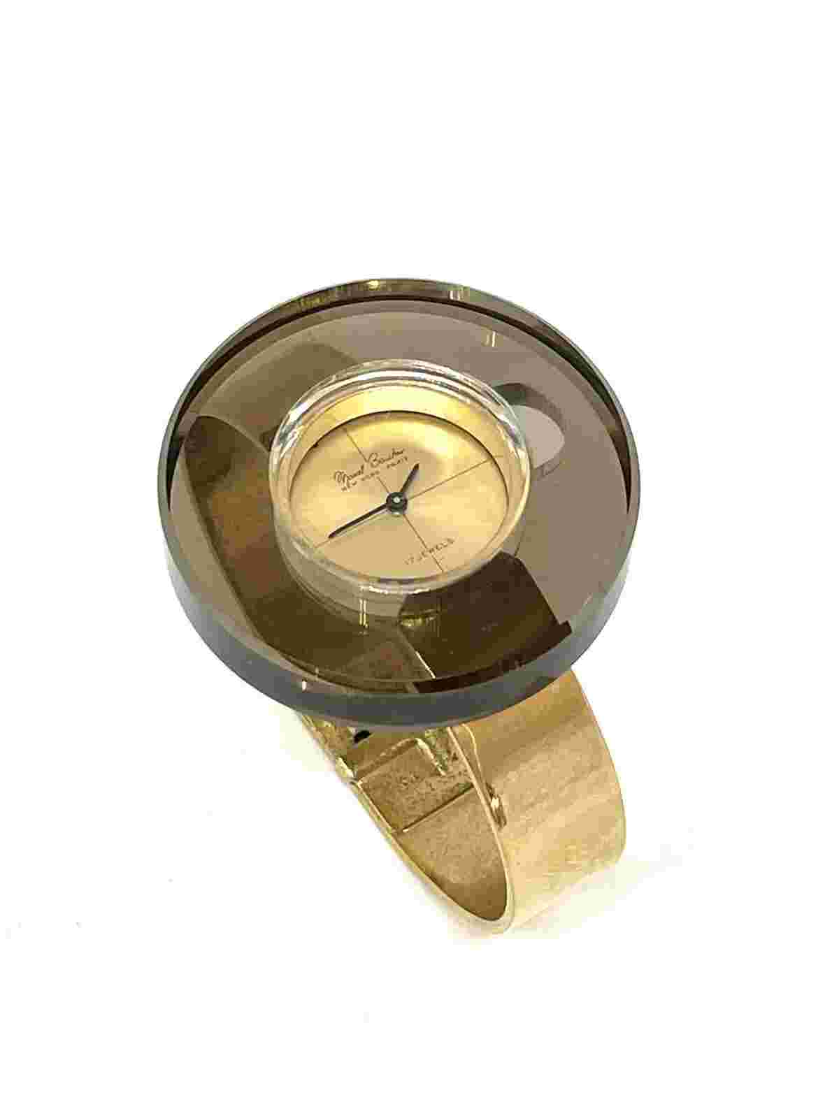 Vintage Marcel Boucher Smoke Colored Lucite Wrist Watch Signed