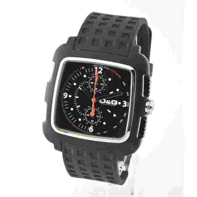 D&G Square Chronograph DW0362 Black Quartz Stainless Steel 44.2mm Watch