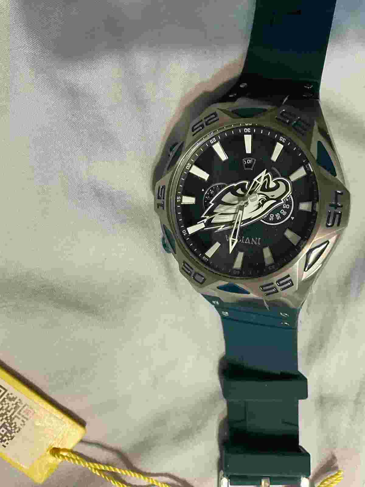 Invicta Men's 52mm NFL Philadelphia Eagles Quartz Watch Silver/Green 41780