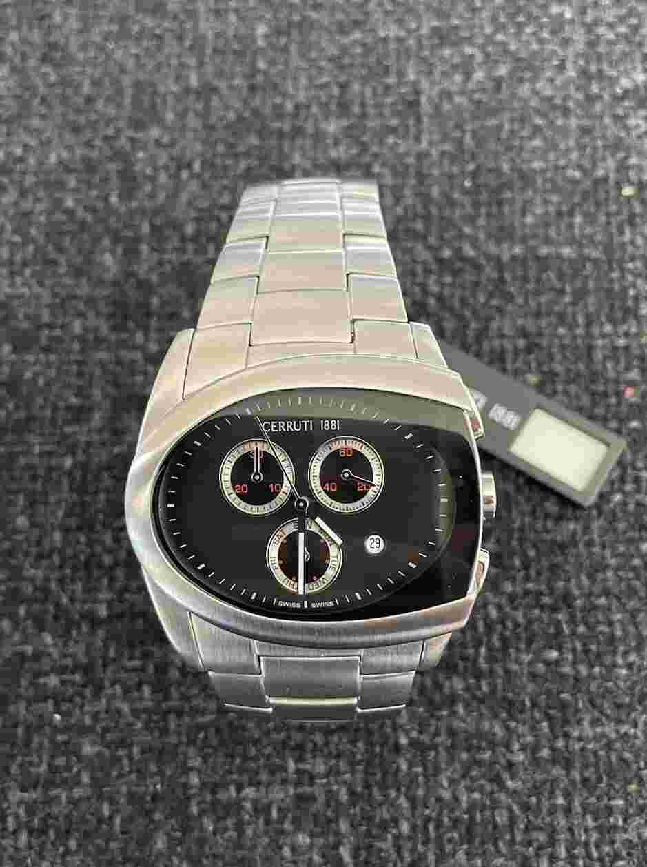 Cerruti 1881 Standard C Icon Mens Watch Black / Silver RARE