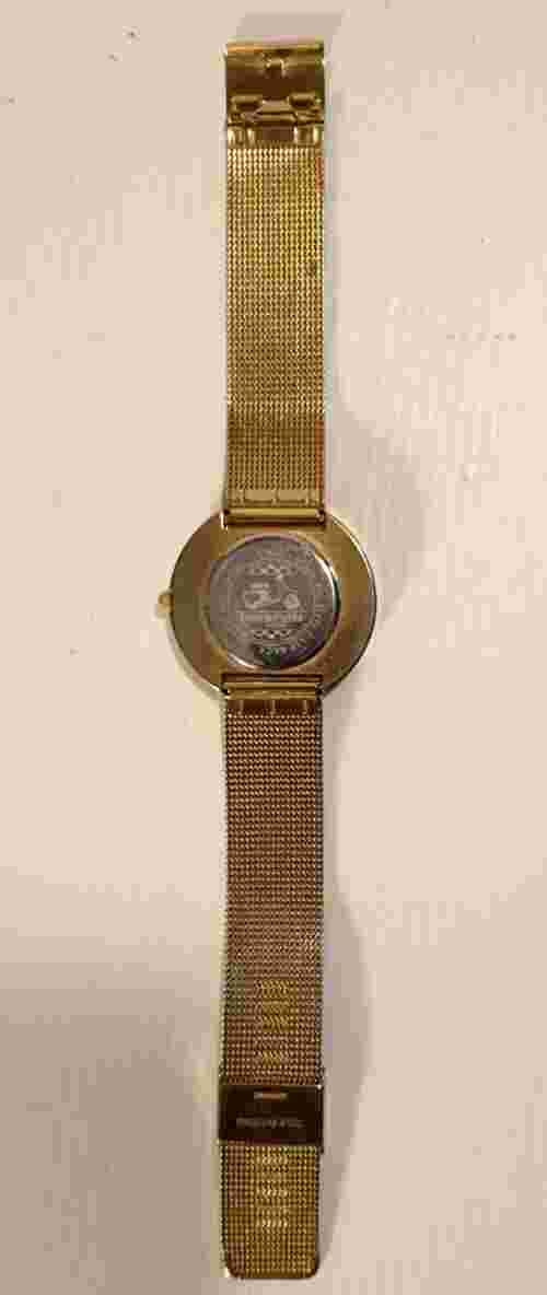 LAMBRETTA CIELO Ladies Quartz Watch Gold Tone Mesh Band Working with New Battery