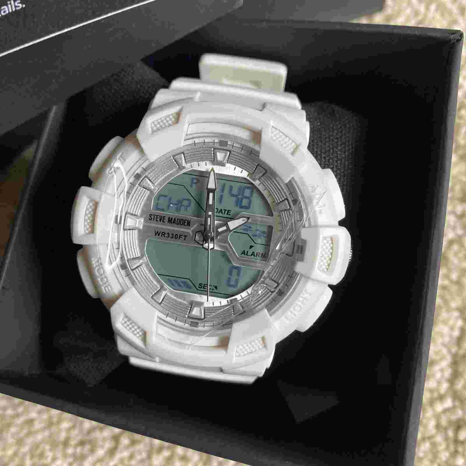 Steve Madden WR330 Watch W/ White Band New In Box