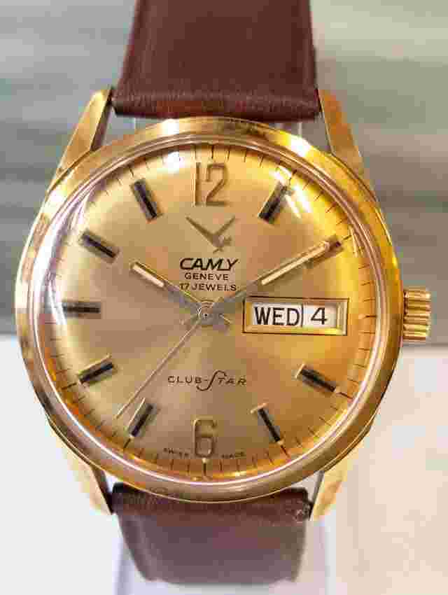ORIGINAL CAMY GENEVE CLUB-STAR 17 JEWELS WINDING 6603 SWISS MEN'S FULL WORKING