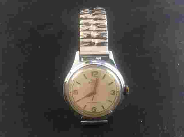 Damen Hessen German KIENZLE Automatic Mens Watch 1950s 1960s Vintage RUBIS