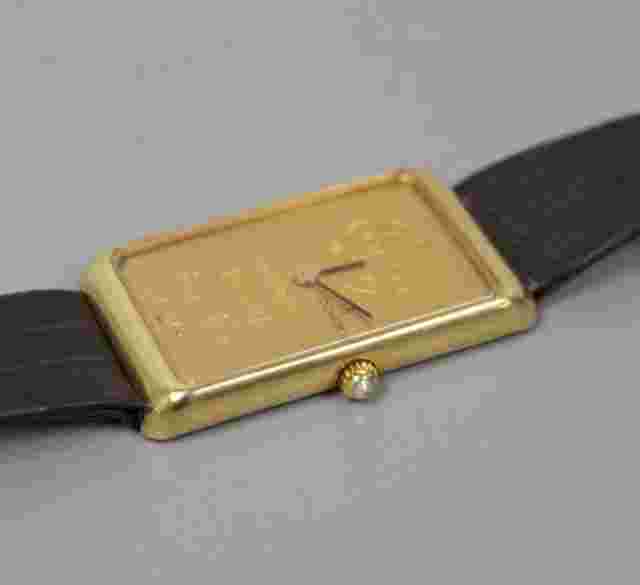 Men's Corum Ingot 15 Gram .9999 Gold Bar  Watch 18k Case