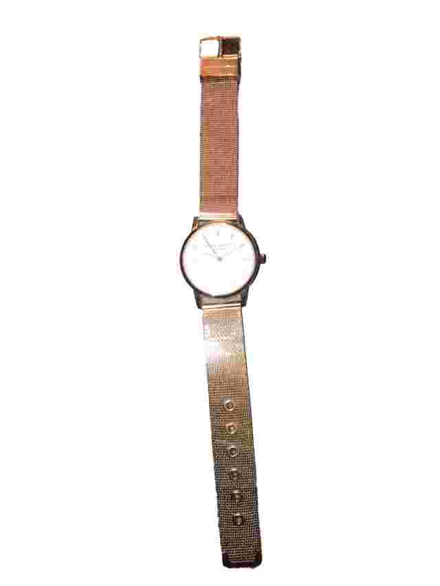 Eddie Borgo New York Watch Women Rose Gold Tone Mesh Band