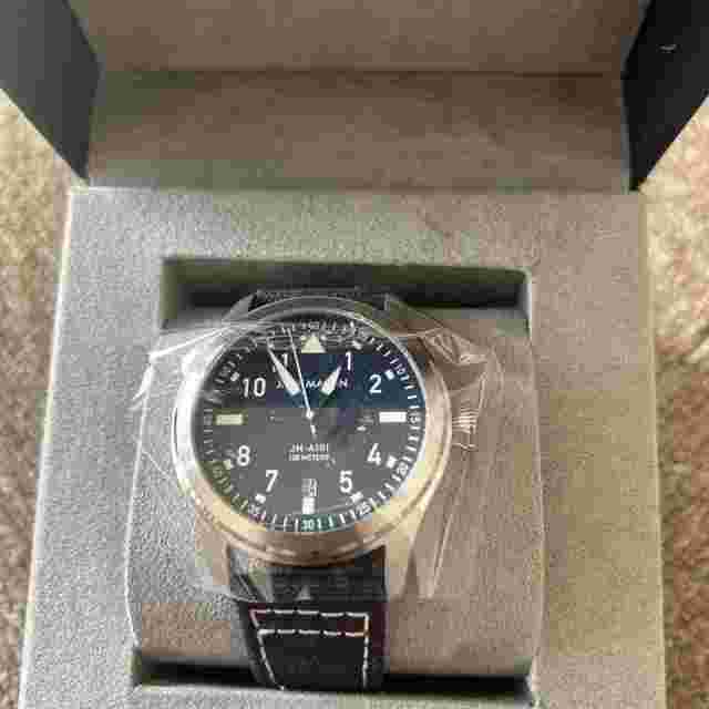 JACK MASON AVIATION JM-A101-301 Quartz 38mm Black Leather Japan Ltd. Ed. #ME04