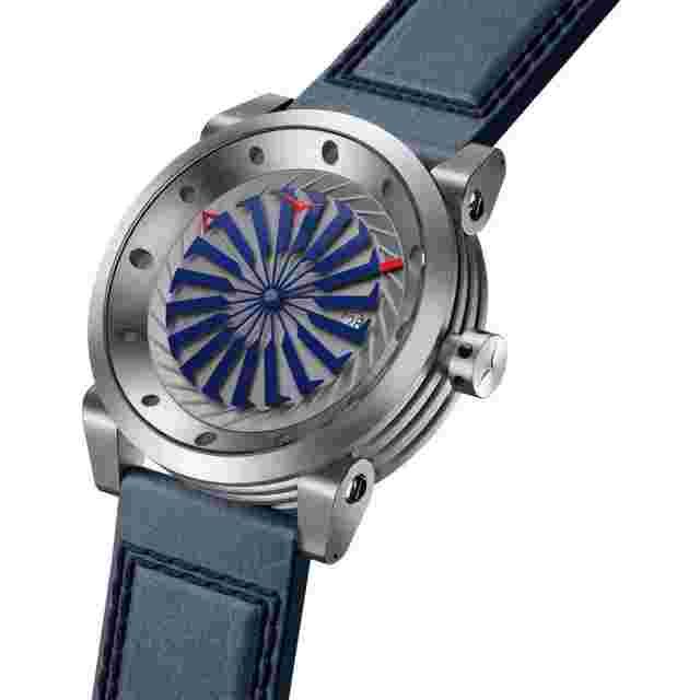 Zinvo Bold Turbine Automatique Acier Gris argen Rouge Cuir Saphir Montre Homme