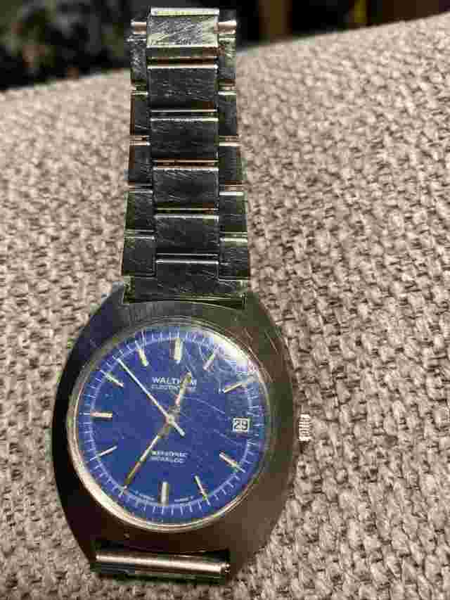 Vintage Waltham Electrodyne Swissonic Men's Watch. Running Great!