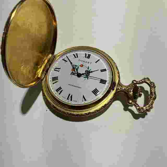Vintage Dorset pocket watch Hunting Deer Dog mechanical Swiss Made