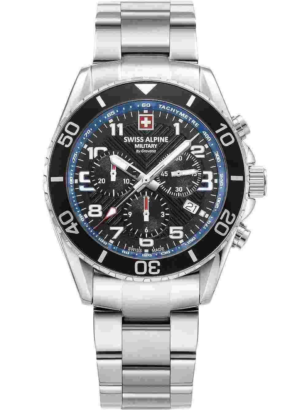 Swiss Alpine Military 7029.9135 Raptor Chronograph Mens Watch 42mm