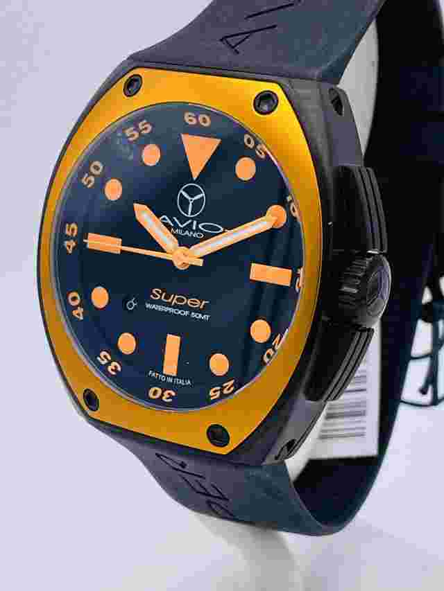 Watch Avio Milano Steel Made in Italy 6495KO/378 44mm Very discounted New