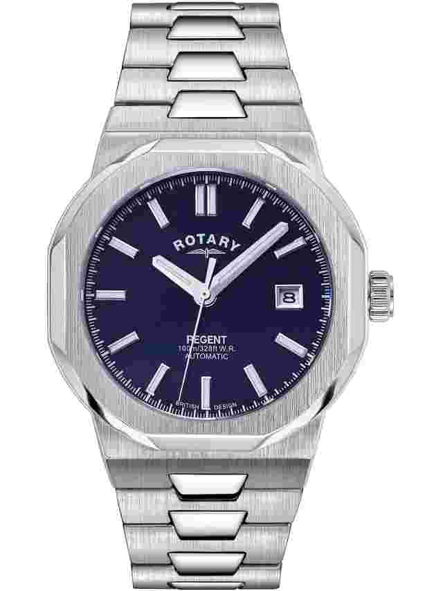 Rotary Regent 40mm Silver Stainless Steel Case and Bracelet, Men's Watch (GB05410/05)