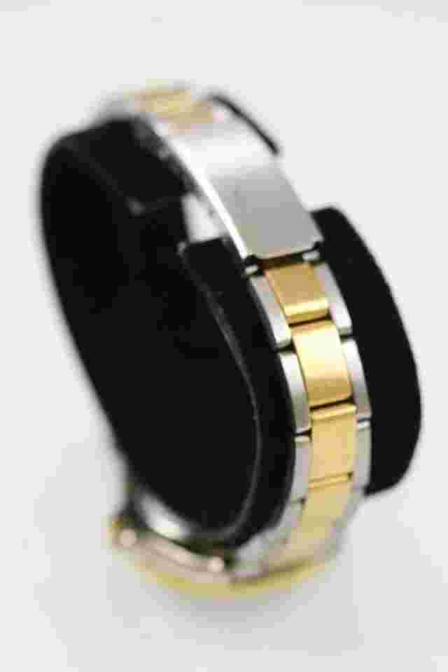 Luis Santini Watch Women Silver Gold Stainless St WR Battery Date Black Quartz