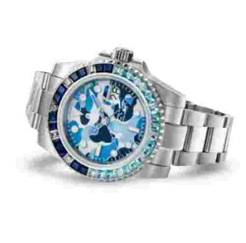 A BATHING APE TYPE 2 BAPEX ABC CAMO CRYSTAL STONE STAINLESS STEELFree size