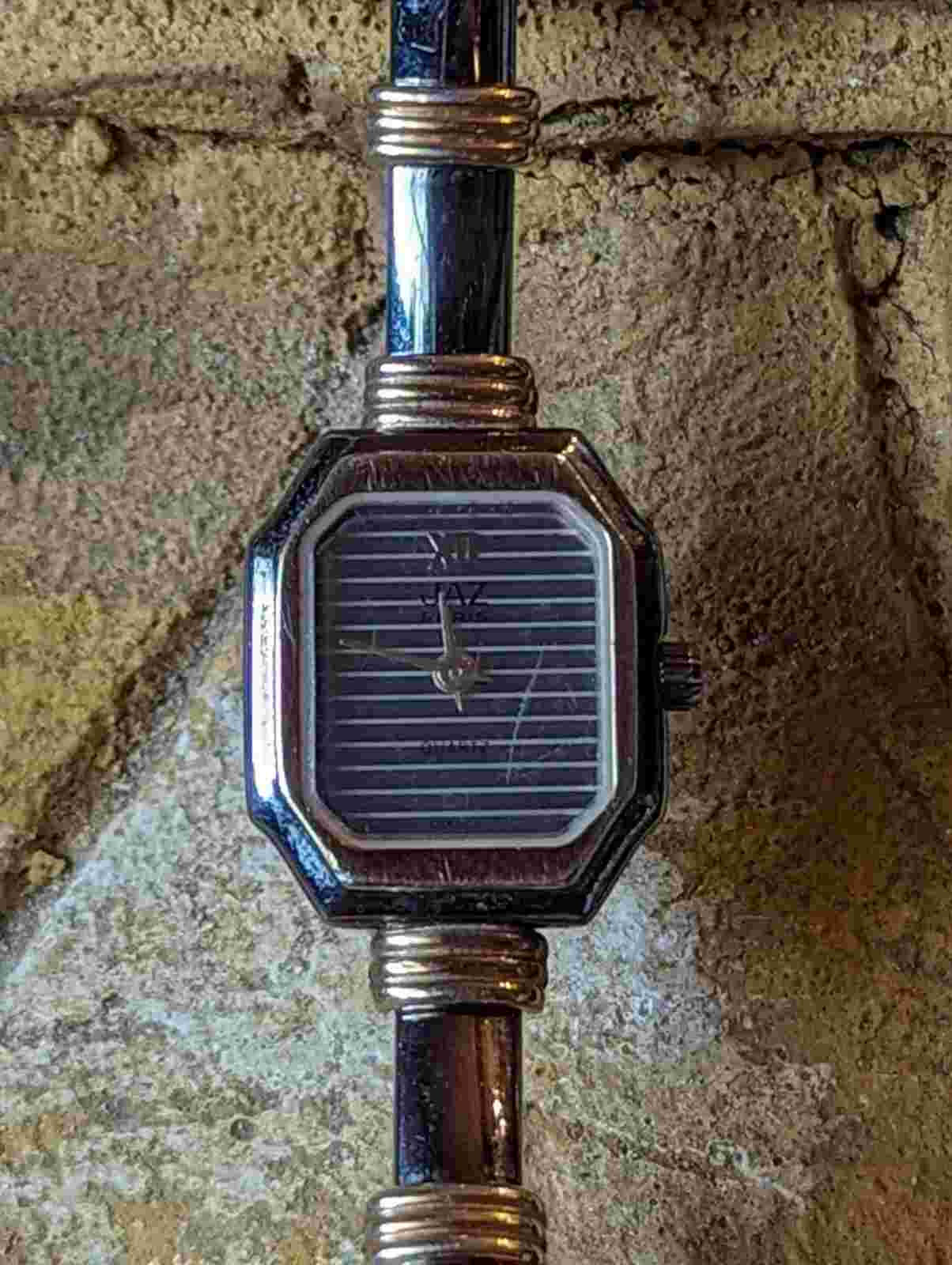 Vintage Women's Jaz Paris Watch Analog Quartz Bracelet Watch France One Jewel
