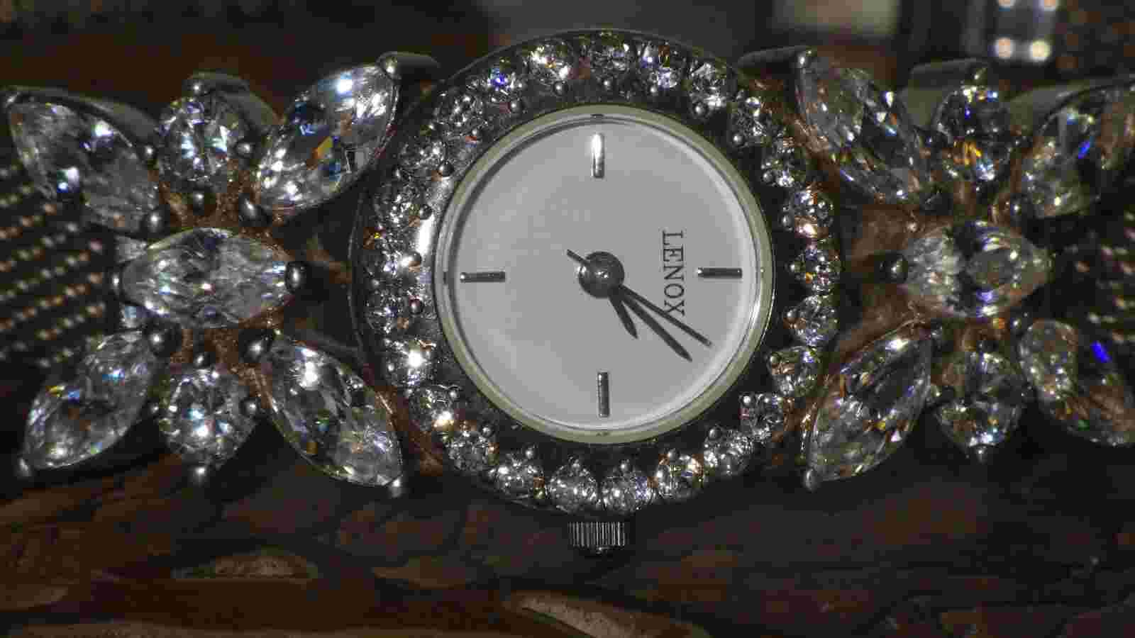 Vintage Lenox 925 Sterling Silver Crystal Butterfly Ladies Quartz Movement Watch